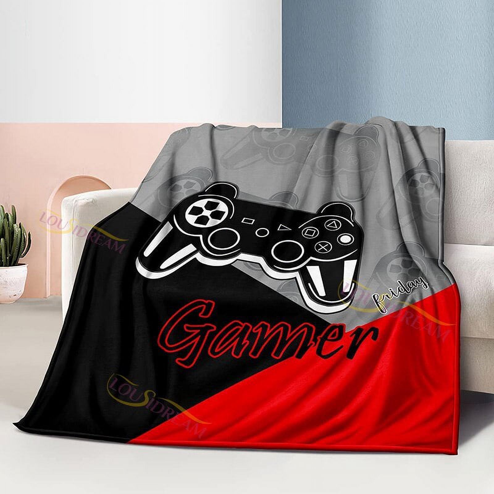 Gaming Blanket Throw 60"X80" for Boys Teen Gamer Blanket Fleece Blankets Gamer Blankets Gamer