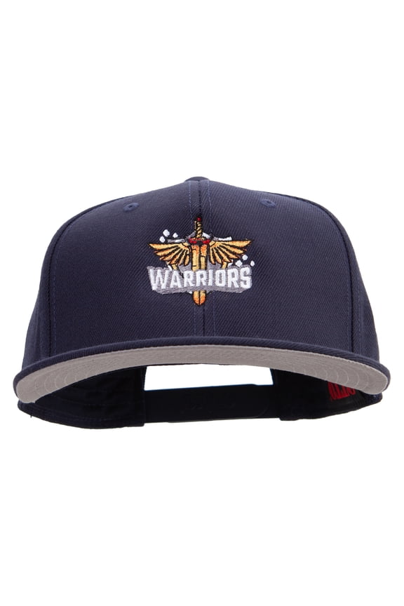 Gaming Warriors Logo Embroidered Wool Blend Prostyle 2 Tone Snapback - Navy OSFM