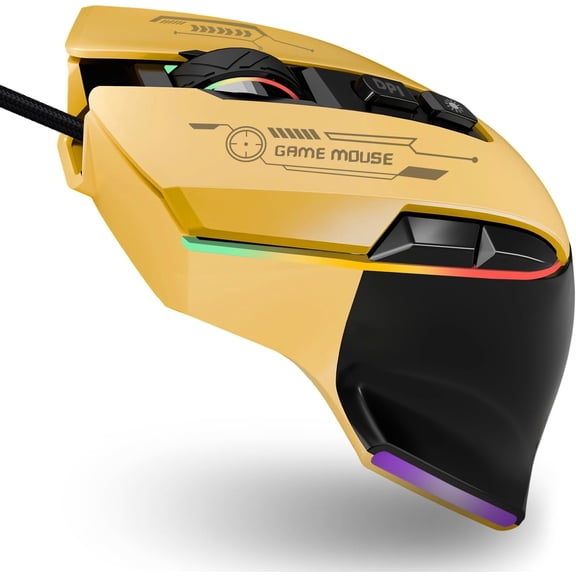 Gaming , Wired Gaming with Backlit, 7200DPI Adjustable, PC Gaming Mice with 7 rogrammable Macro Buttonsg, Gamer for PC, Desktop, ,Laptop, .