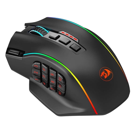 Gaming  Wireless Mouse Redragon，20 Programmable Buttons, 16000 DPI RGB MMO Gaming Mouse, Wired & 2.4GHz Rechargeable Mouse with 70H Battery, Ergonomic Gaming Mouse for PC Laptop Windows