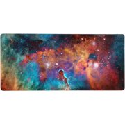 Gaming XXL Large Mouse Pad,Blue Purple Galaxy Nebula Universe Space Mouse Pad Non-Slip Rubber Base Mouse Pads for Computers Laptop Office, 35.5"x16"x0.12"(900mm