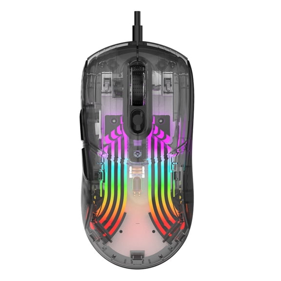 Gaming XYH10 Transparent RGB Dazzling Light 1200-7200DPI 6-gear Adjustable Wired Mice for Girls
