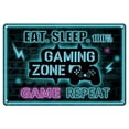 thumbnail image 1 of Gaming Zone Metal Tin Sign Cool Gamer Wall Decor for Boys, Teens, and Game Lovers, 8x12 Inches, Video games & Accessories Gaming Room or Man Cave Decoration, 1 of 7