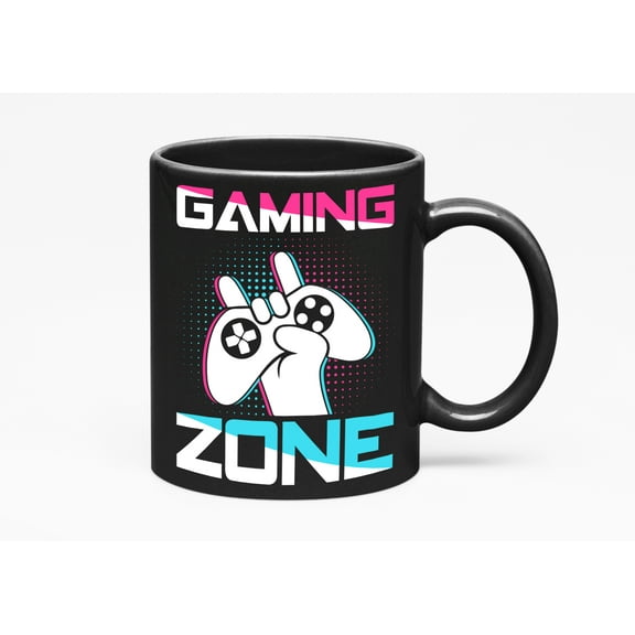 Gaming Zone with Game Controller, Black 11oz Ceramic Mug