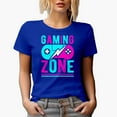 thumbnail image 1 of Gaming Zone with Game Controller, Gamer, Royal Blue T-Shirt, Small, 1 of 5