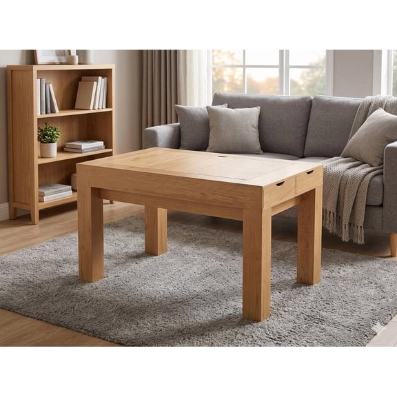 Gaming table, Board Game Table with Removable Top, Heirloom-Quality MDF Dining Gaming Table for 46 Players, Leaf Storage Rack, with LED ,Only table