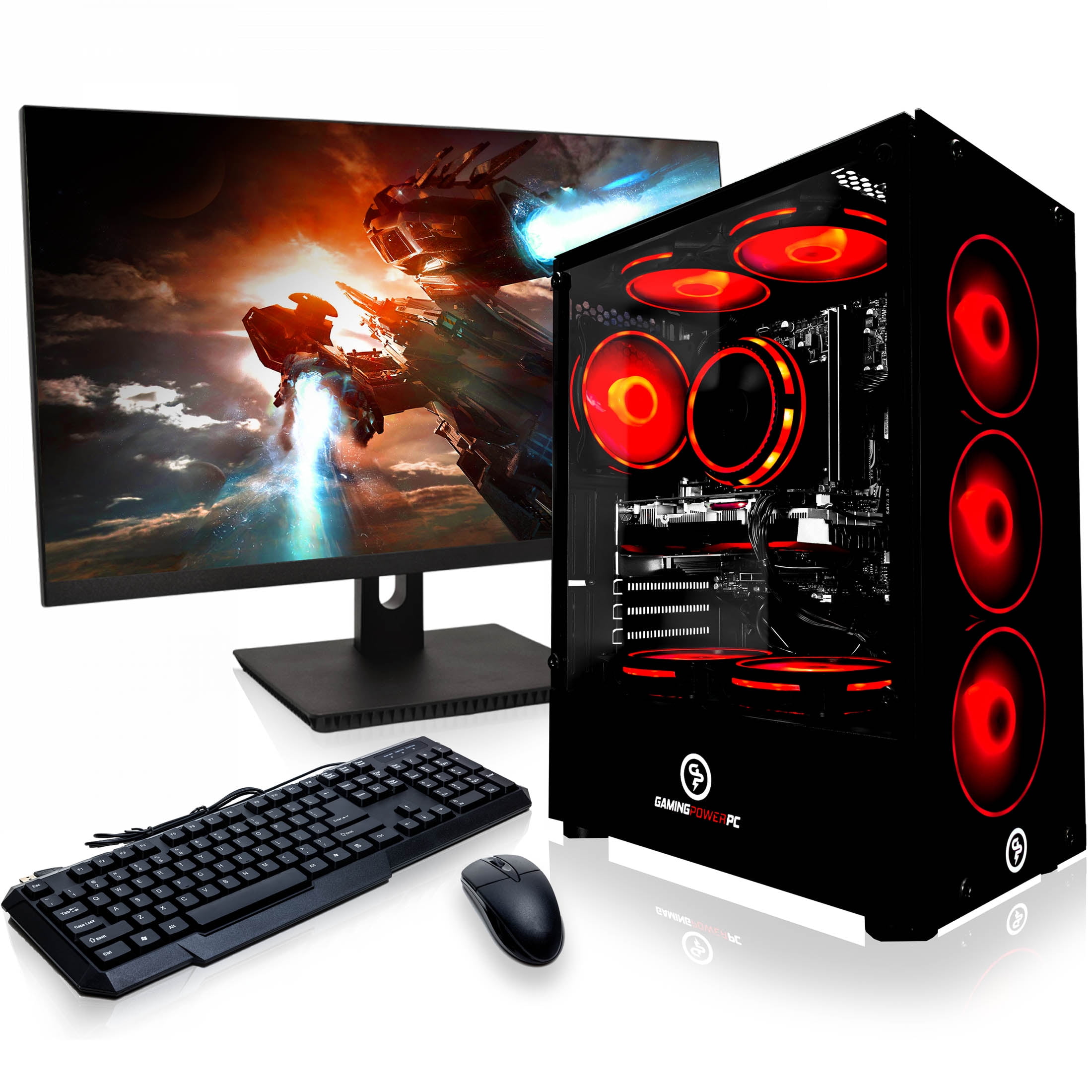  STGAubron Gaming PC Bundle with 24Inch FHD LED Monitor