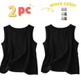 thumbnail image 1 of Gamivast 2 Pack Linen Tank Tops for Women Sleeveless Crew Neck Loose Fit Summer Tops Basic Casual Shirts Vacation Beach Linen Look outfits Wear, 1 of 5