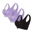 thumbnail image 1 of Gamivast 3 Pack Sleeping Bra for Women Full Coverage Wireless Bras with Support Comfortable Mesh Push up Bralette Everyday Underwear, 1 of 5