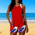 thumbnail image 1 of Gamivast 4Th of July Swimsuits for Women Tankini Sets Full Coverage Patriotic Print Loose Tank Top Swim Shorts Ruched Tankini Sets Pool Tummy Control Swimwear Beach Vacation, 1 of 7