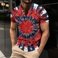 thumbnail image 1 of Gamivast 4th of July Patriotic Shirt Summer Tie Dye Shirt Men Hippies Senior Short Sleeve Tie Dye Tee Shirt for Men Independence Day M of the Day Tracking My Recent Order, 1 of 5