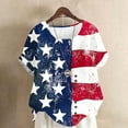 thumbnail image 1 of Gamivast American Flag Shirts 4Th Of July T Shirts Flag Graphic Stars Stripes Print Crew Neck Patriotic Tee Tops Casual Summer Tops Red S Clothes Under $5.00 Women Past, 1 of 4