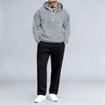 thumbnail image 1 of Gamivast Athletic Mens Tracksuit Set Quarter Zip Hooded Sweatshirt and Straight Leg Pants Soft Gym Outfit for Running Workout Daily Casual Sport Wear, 1 of 7