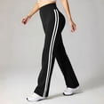 thumbnail image 1 of Gamivast Athletic Pants for Women Side Striped High Rise Pull-On Soft Stretchy Fabric Yoga Pants Gym Workout Running Wear Straight Leg Tummy Control Full Length Track Pants, 1 of 7
