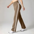 thumbnail image 1 of Gamivast Athletic Pants for Women Side Striped High Rise Pull-On Soft Stretchy Fabric Yoga Pants Gym Workout Running Wear Straight Leg Tummy Control Full Length Track Pants, 1 of 7