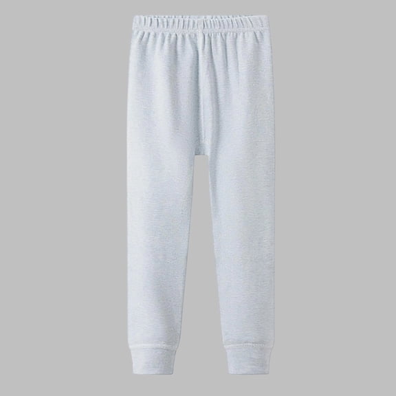 Gamivast Base Layer Kids Cold Weather Bottoms Winter Warm Straight Leg Thermal Pants Elastic Waist Solid Color Long Johns Underwear for Boys Girls Teen (4-15)