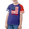 thumbnail image 1 of Gamivast Boys 4Th Of July Usa Shirt American Flag Patriotic T-Shirt Independence Day Short Sleeve Shirts for Kids Blue Placed My Account Recently Refunds on My Account from an Online Order, 1 of 4