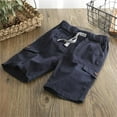 thumbnail image 1 of Gamivast Boys Casual Cargo Shorts Drawstring Classic Relaxed Fit Short with Multi Pockets Solid Color Lightweight Outdoor Work Hiking Shorts Navy 14-16 Pantalones Cortos Para Niños, 1 of 4