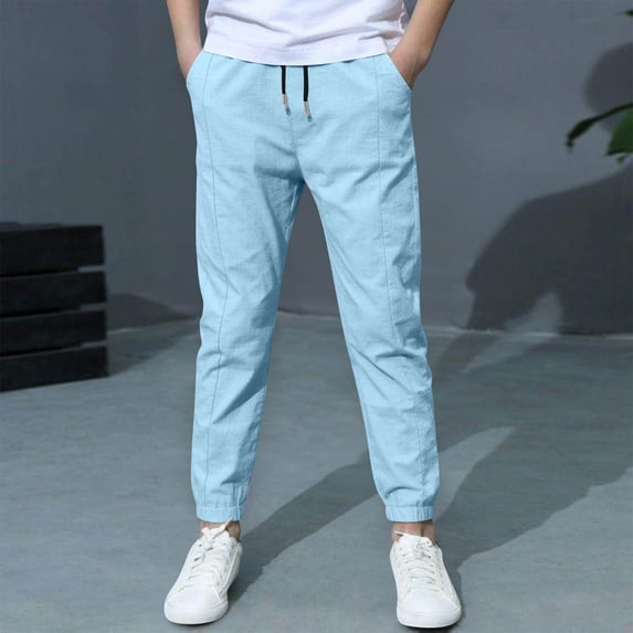 Gamivast Boys Chino Pants Back To School Stretch Flat Front Straight Fit Trousers Lightweight Work Office Pants with Side Pockets Comfortable Everyday Wear