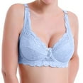 thumbnail image 1 of Gamivast Bras for Women No Underwire Lace Push Up Bra Comfortable Support Strappy Bras Breathable Lingerie Everyday Bras Blue 80C Brasier Sin Varillas Para Mujer, 1 of 4