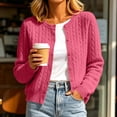 thumbnail image 1 of Gamivast Cable Knit Cardigan Sweaters for Women Button Down Long Sleeve Crewneck Casual Soft Fall Outerwear Classic Cozy Lightweight Knitwear for Everyday Office Wear, 1 of 5