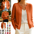 thumbnail image 1 of Gamivast Cable Knit Cardigan Sweaters for Women Button Down Long Sleeve Crewneck Casual Soft Fall Outerwear Classic Cozy Lightweight Knitwear for Everyday Office Wear, 1 of 2