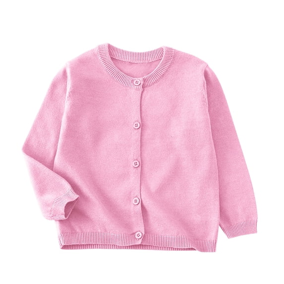 Gamivast Cardigan for Kids Crewneck Long Sleeve School Uniform Style Regular Fit Solid Button Down Design Soft Knit Pullover Sweater Everyday Wear