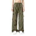 thumbnail image 1 of Gamivast Cargo Pants for Women Zipper Pockets Baggy Cargo Pants Elastic Waist Wide Leg Adjustable Cord Hem Outdoor Work Pants for Streetwear Commute Clothing, 1 of 4
