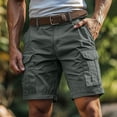 thumbnail image 1 of Gamivast Cargo Shorts for Men Casual Summer Relaxed Fit Outdoor Hiking Shorts Heavy Duty Cotton Twill with Multiple Pockets Button Fly for Work Camp Everyday Wear, 1 of 5