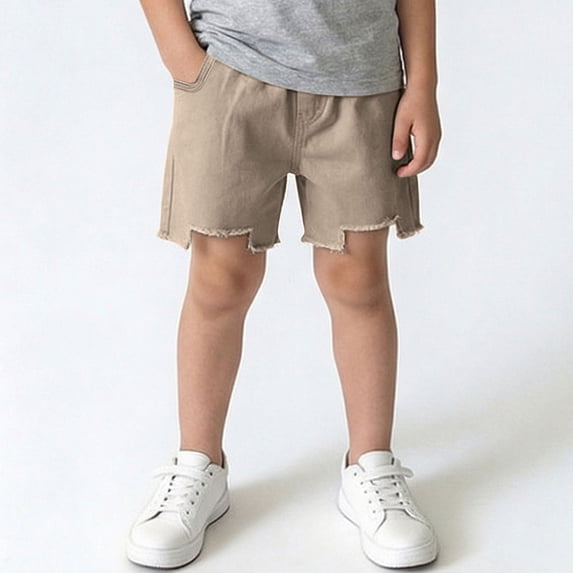 Gamivast Cargo Shorts for Boys Relaxed Fit Straight Leg Back to School Shorts with Pockets Raw-Hem Comfort Hiking Shorts Travel Outdoor Bottoms