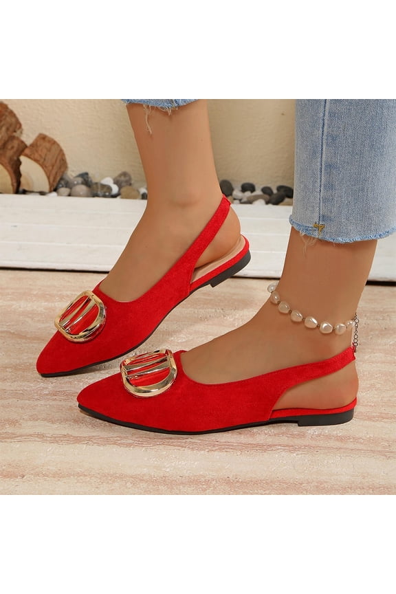 Casual Backless Mules for Women Comfortable Slip-On Walking Loafers Lightweight Soft Sole Everyday Footwear for Indoor Outdoor Red 43