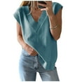 thumbnail image 1 of Gamivast Casual Ribbed Knit Sweater Vest Tops for Women Fitted V Neck Sleeveless Pullover Sweater Fall Fashion Solid Color Tank Top Winter Basic Shirts, 1 of 3