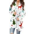 thumbnail image 1 of Gamivast Christmas Cardigan Sweaters for Women 2024 Casual Lightweight Open Front Long Cardigan Funny Snowflake Print Tops Long Sleeve Holiday Outwear, 1 of 4