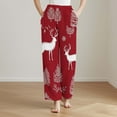 thumbnail image 1 of Gamivast Christmas Flannel Pajama Pants Women Winter Elastic High Waist Warm Joggers with Pockets Causal Loungewear Straight Wide Leg Holiday Pj Sweatpants Printed Cute Christmas Pajama Pants, 1 of 6
