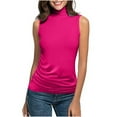 thumbnail image 1 of Gamivast Clearance Clothes Under $5.00 Sleeveless Turtleneck Tops for Women Tunic Plus Size Mock Neck Soft Tank Tops Basic Stretch Slim Fit Undershirts Pink XXXL Orders Placed by Me to be Delivered, 1 of 8