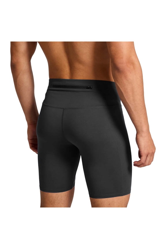 Compression Shorts for Men Athletic Gym Shorts Tight Fit Workout Running Shorts Quick Dry Stretch Sports Base Layer Shorts with Pocket