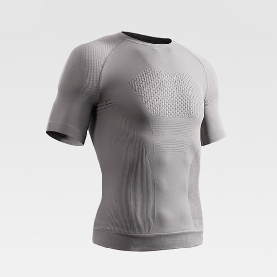 Gamivast Compression Undershirts for Men Short Sleeve 3D Texture Gym Shirts Moisture Wicking Workout Shirts Quick Dry Tight Fit Running Athletic Base