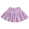 thumbnail image 1 of Gamivast Corduroy Skirt Girls Comfy Ruffled Elastic Waist Skirts Kids Trendy Pull on Solid Back to School Skirt Holiday & Casual Wear, 1 of 6