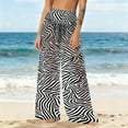 thumbnail image 1 of Gamivast Cover up Pants for Swimwear Women Leopard Print Sheer Beach Wide Leg Pant Flowy Loose Elstic Waist Pull On Bathing Suits Summer Vacation Outfits, 1 of 5