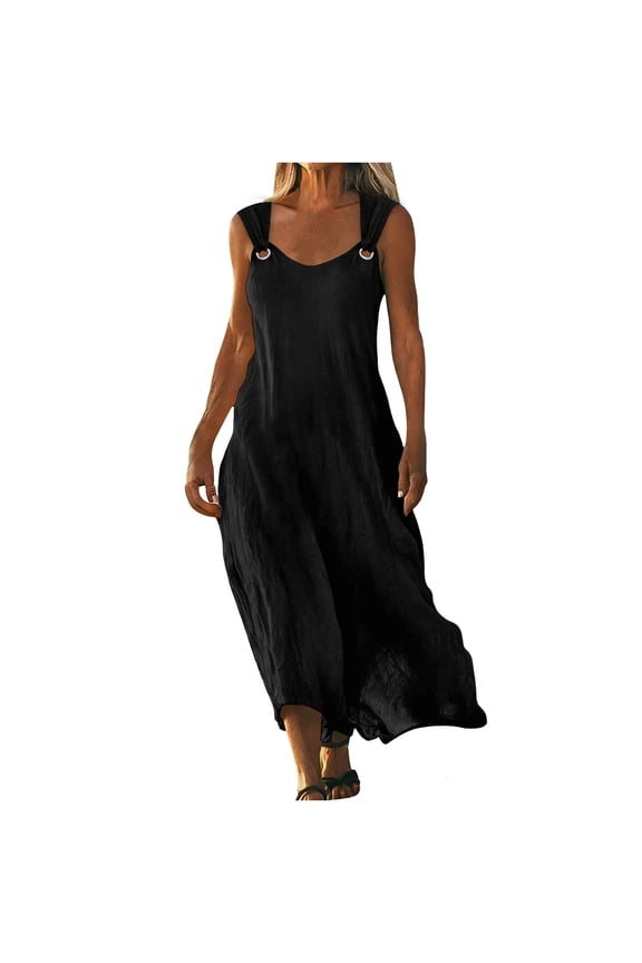 Elegant Dresses for Women Sleeveless V-Neck Maxi Gown formal Evening Wear Classy Black Tie Apparel Floor Length Dress for Wedding Guest Party