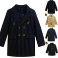 thumbnail image 1 of Gamivast Fall Trench Coat for Kids Boys Toddler Loose Lapel Collar Double Breasted Winter Jackets with Waistblet Trendy Cool Long Sleeve Peacoat with Pockets Thick Outerwear for 1-12 Years Old, 1 of 6