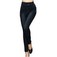 thumbnail image 1 of Gamivast Faux Denim Leggings High Waisted Stretch Jeggings Skinny Fit Tights Seamless Look Yoga Pants Comfortable Casual Activewear for Everyday Wear, 1 of 5