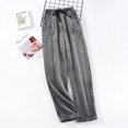 thumbnail image 1 of Gamivast Flannel Pajama Pants Women Winter Soft Straight Wide Leg Pants with Pockets Fleece Drawstring Elastic Waist Sweatpants Lounge Thermal Sleepwear, 1 of 6