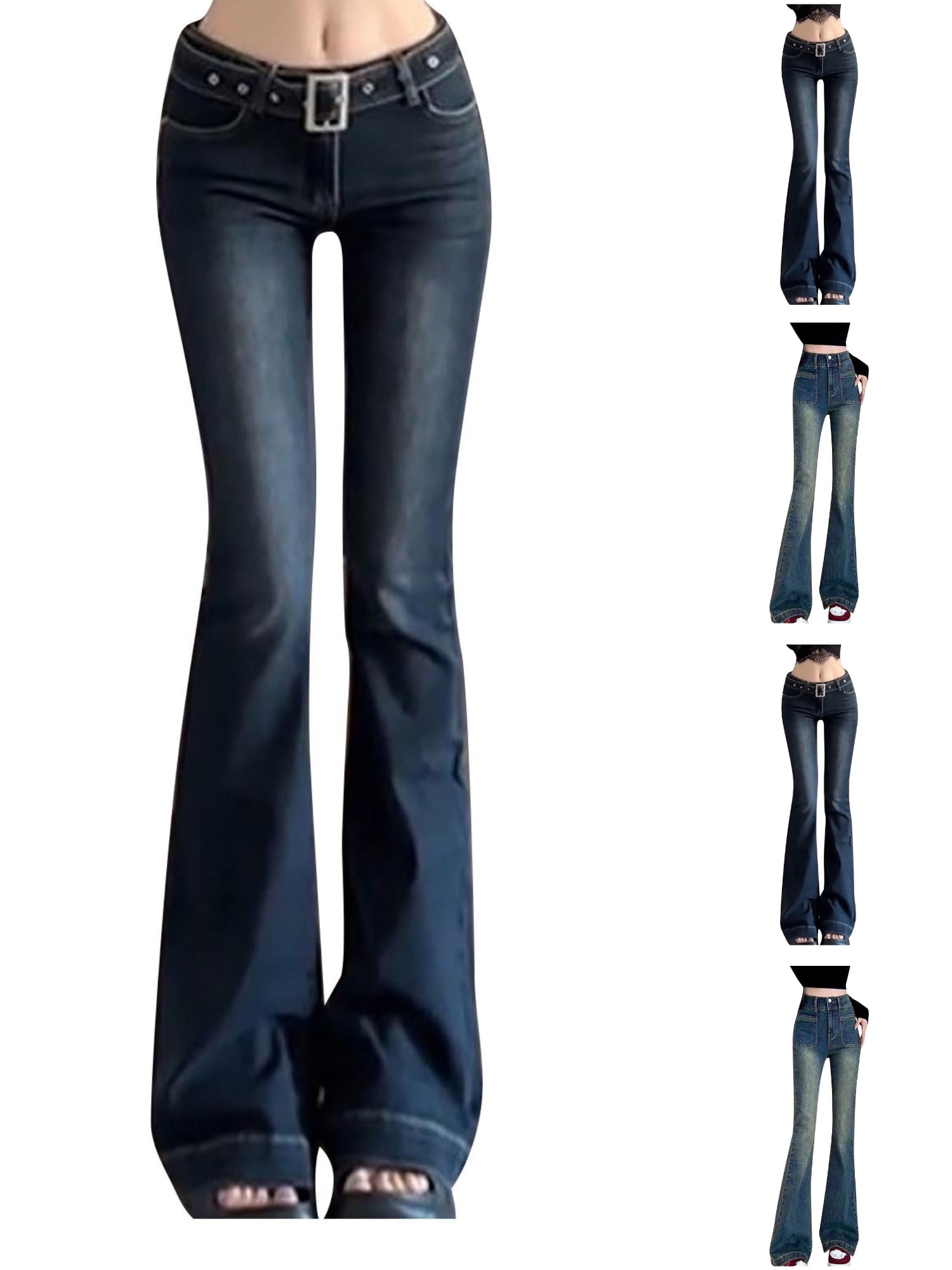 Gamivast Flare Jeans for Women High Waisted Tall Y2K Straight Wide