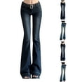 thumbnail image 1 of Gamivast Flare Jeans for Women High Waisted Tall Y2K Straight Wide Leg Bootcut Jeans with Front Pockets Distressed Vintage Belled Bottom Denim Pants Fall Fashion Must Haves 2025, 1 of 8