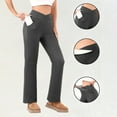 thumbnail image 1 of Gamivast Flare Leggings for Women Fleece Lined Yoga Tummy Control Pants High Waist Thermal Stretchy Fitted Bottoms Winter Casual Outfits 2026, 1 of 6