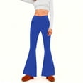 thumbnail image 1 of Gamivast Flare Pants for Women Stretch High Waist Fitted Yoga Pant Casual Trendy Tummy Control Pull on Bottoms Spring Streetwear Outfits, 1 of 6