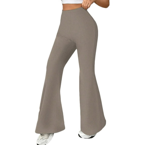 Gamivast Flare Yoga Pants Women High Waisted Straight Leg Tummy Control Pants Sports Stretchy Butt Lifting Leggings Activewear Casual Pull on Sweatpants