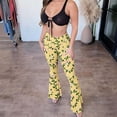 thumbnail image 1 of Gamivast Flare Yoga Pants for Women Printed Stretchy High Waist Bootcut Tall Leggings Tummy Control Soft Comfy Pull on Pants Casual Party Trendy Pants, 1 of 7