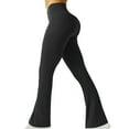 thumbnail image 1 of Gamivast Flare Yoga Pants for Women High Waist Solid Wide Leg Gym Pants Stretchy Slim Fit Workout Pants Breathable Soft Comfy Athletic Sportswear, 1 of 5